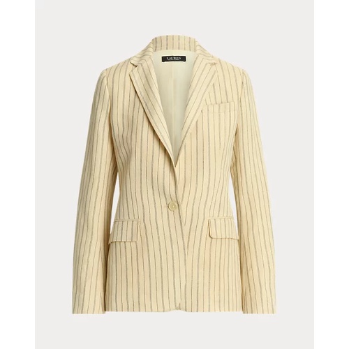 폴로 랄프로렌 Pinstripe Linen-Blend Blazer