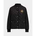 Crest-Patch Quilted Bomber Jacket