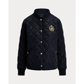 Crest-Patch Quilted Bomber Jacket