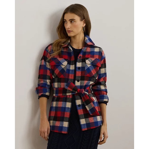 폴로 랄프로렌 Buffalo Check Belted Twill Shirt Jacket