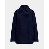 Wool-Blend Twill Peacoat