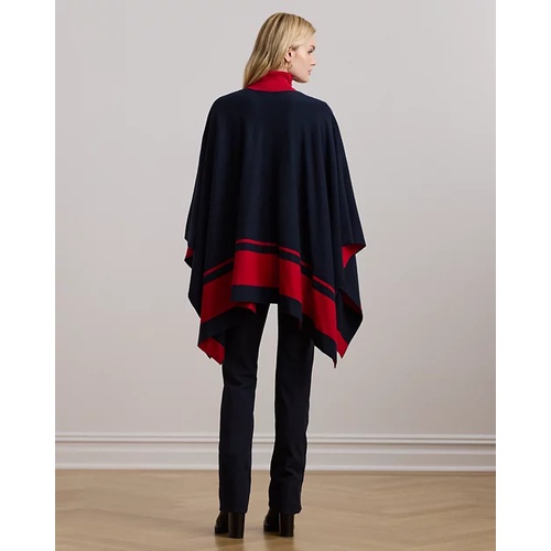 폴로 랄프로렌 Intarsia-Knit Two-Tone Poncho