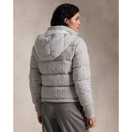 폴로 랄프로렌 Cable-Knit Hooded Down Coat