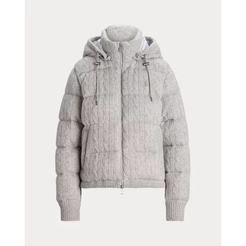 폴로 랄프로렌 Cable-Knit Hooded Down Coat