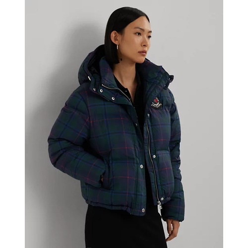 폴로 랄프로렌 Plaid Beaded-Crest Down Coat