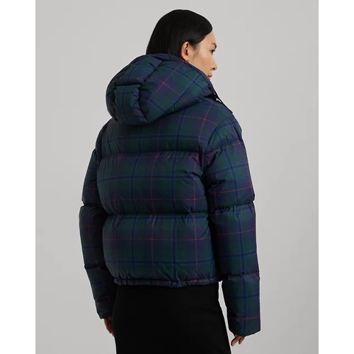 폴로 랄프로렌 Plaid Beaded-Crest Down Coat