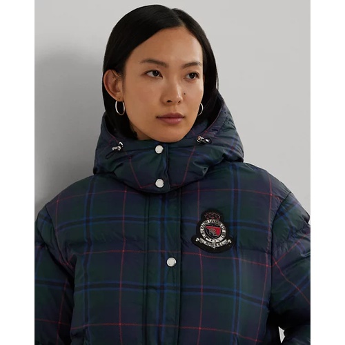 폴로 랄프로렌 Plaid Beaded-Crest Down Coat