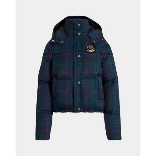 폴로 랄프로렌 Plaid Beaded-Crest Down Coat