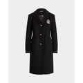 Crest-Patch Wool-Blend Coat