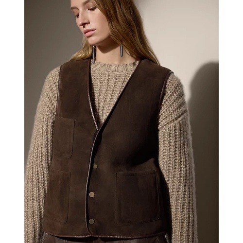 폴로 랄프로렌 Brittani Shearling Reversible Vest