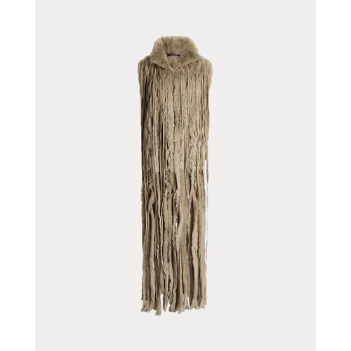 폴로 랄프로렌 Jaquelin Fringe-Trim Shearling Vest