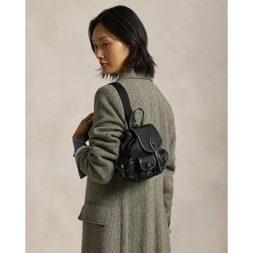 폴로 랄프로렌 Leather-Trim Twill Bellport Backpack