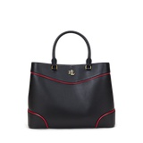 Two-Tone Leather Large Marcy Satchel