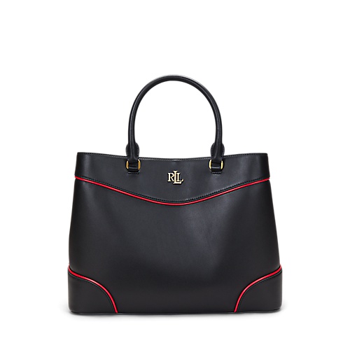 폴로 랄프로렌 Two-Tone Leather Large Marcy Satchel