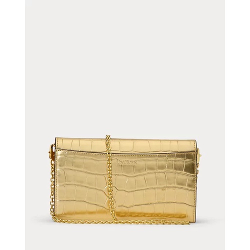 폴로 랄프로렌 Croc-Embossed Medium Adair Crossbody