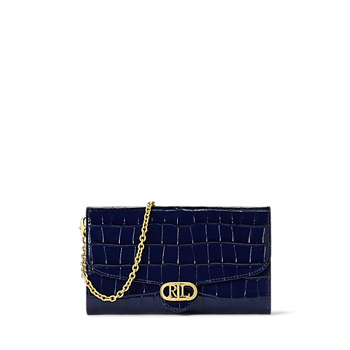 폴로 랄프로렌 Croc-Embossed Medium Adair Crossbody