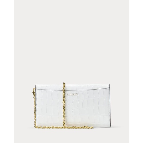 폴로 랄프로렌 Croc-Embossed Medium Adair Crossbody