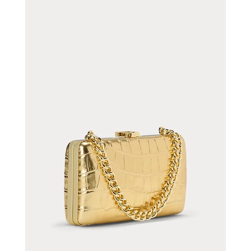 폴로 랄프로렌 Croc-Embossed Small Franki Clutch