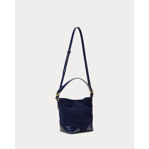 폴로 랄프로렌 Canvas-Leather Medium Witley Bucket Bag