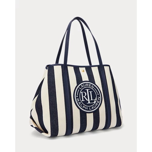 폴로 랄프로렌 Striped Herringbone Large Emerie Tote