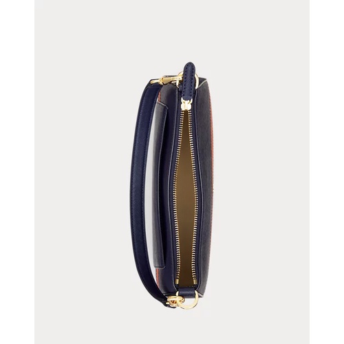 폴로 랄프로렌 Striped Leather Medium Danni Bag