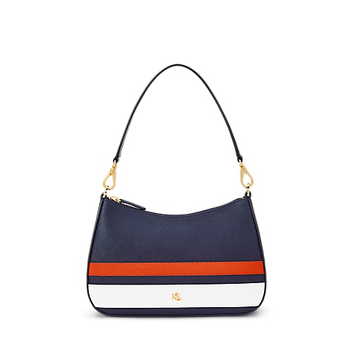 폴로 랄프로렌 Striped Leather Medium Danni Bag