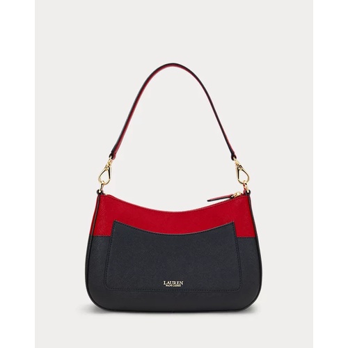 폴로 랄프로렌 Striped Leather Medium Danni Bag