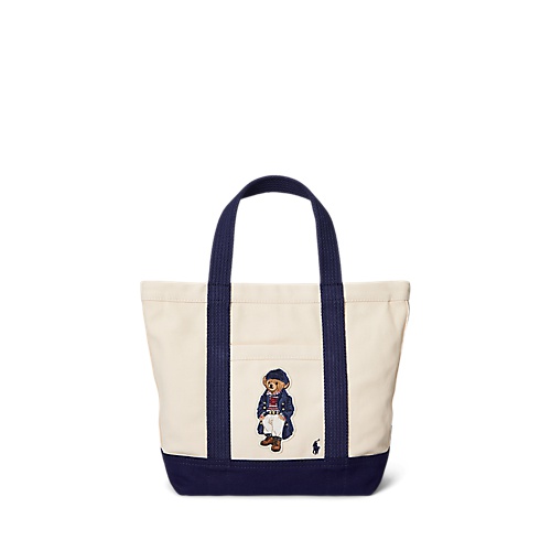 폴로 랄프로렌 Polo Bear Canvas Small Tote