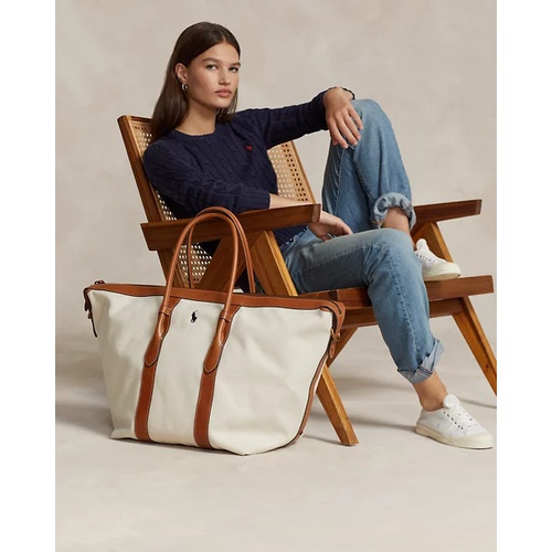 폴로 랄프로렌 Canvas Extra-Large Bellport Tote