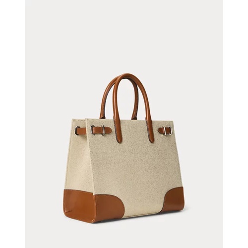 폴로 랄프로렌 Metallic Canvas Medium Devyn Tote Bag