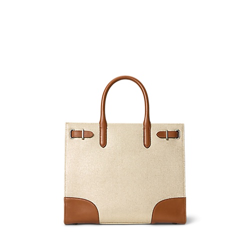 폴로 랄프로렌 Metallic Canvas Medium Devyn Tote Bag