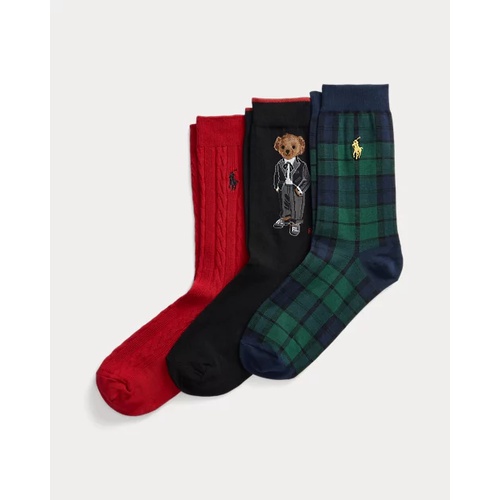 폴로 랄프로렌 Polo Bear Trouser Sock 3-Pack Gift Set