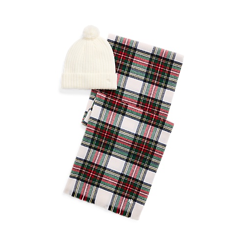 폴로 랄프로렌 Logo Jacquard Scarf & Beanie Set