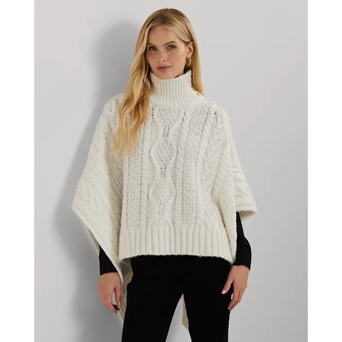 폴로 랄프로렌 Button-Trim Cable-Knit Mockneck Poncho