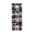 Mixed-Plaid Crest-Patch Wool-Blend Scarf