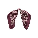 Logo Chain-Print Silk Twill Square Scarf