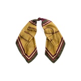 Belting-Print Glen Plaid Silk Scarf