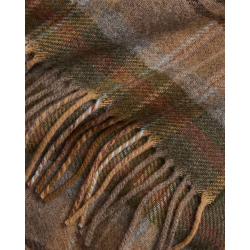 폴로 랄프로렌 Plaid Crest-Patch Wool-Blend Scarf