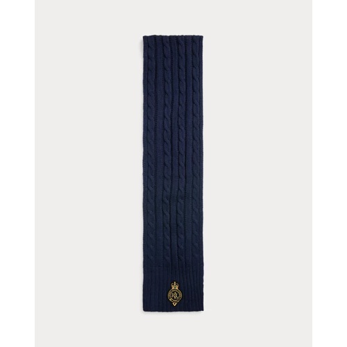 폴로 랄프로렌 Crest-Patch Cable-Knit Scarf