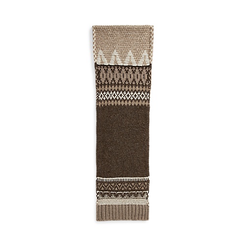 폴로 랄프로렌 Jacquard-Knit Cashmere-Blend Scarf