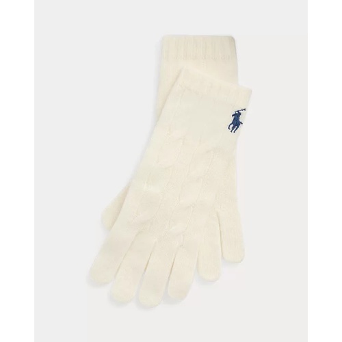 폴로 랄프로렌 Cable-Knit Wool-Cashmere Gloves