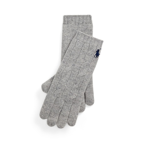 폴로 랄프로렌 Cable-Knit Wool-Cashmere Gloves