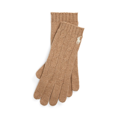 폴로 랄프로렌 Cable-Knit Wool-Cashmere Gloves