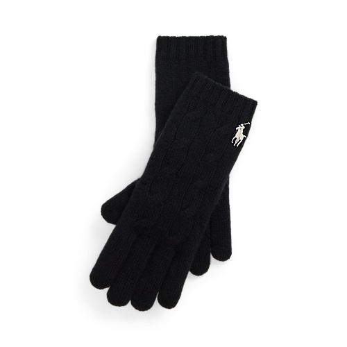 폴로 랄프로렌 Cable-Knit Wool-Cashmere Gloves