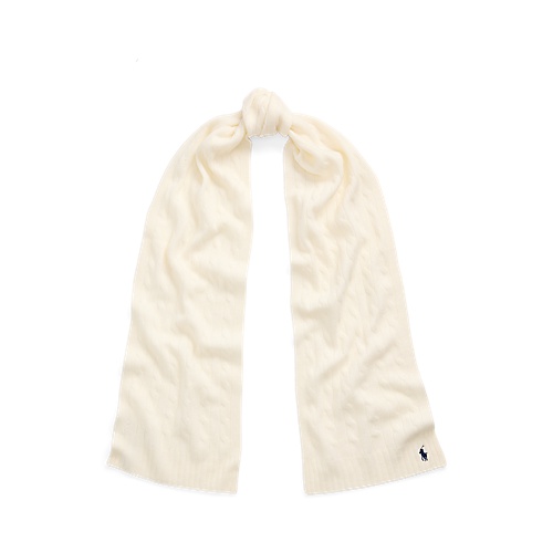 폴로 랄프로렌 Cable-Knit Wool-Cashmere Scarf