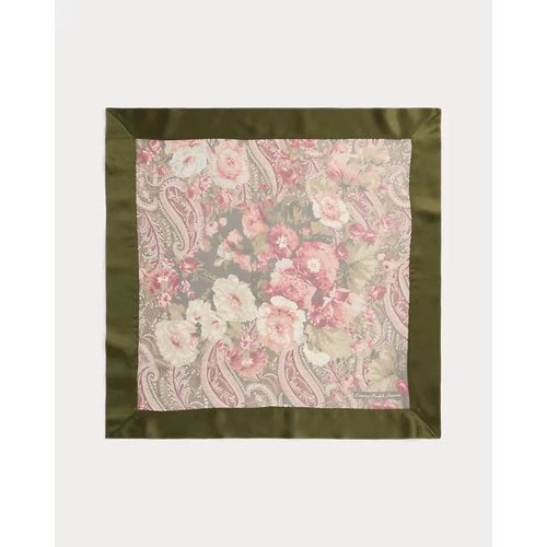 폴로 랄프로렌 Floral Silk Square Scarf