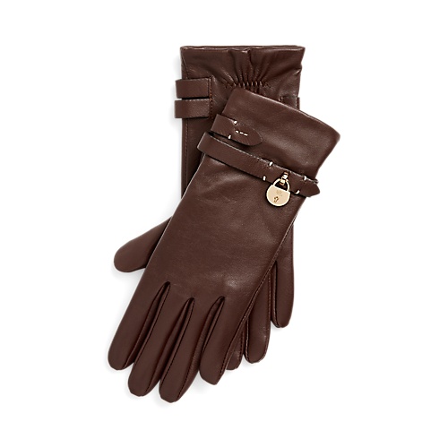 폴로 랄프로렌 Padlock-Charm Sheepskin Gloves