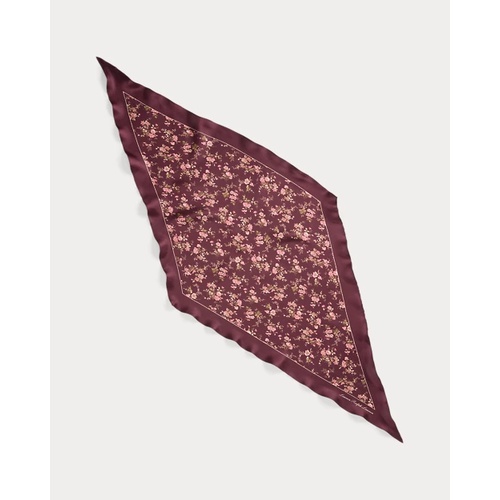 폴로 랄프로렌 Floral Silk Twill Diamond Scarf