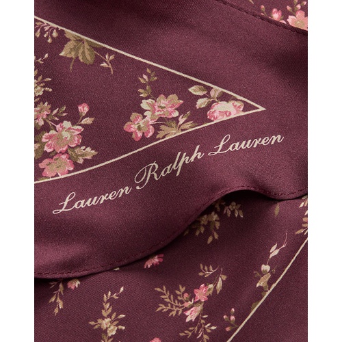 폴로 랄프로렌 Floral Silk Twill Diamond Scarf