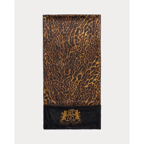 폴로 랄프로렌 Leopard-Print Silk-Blend Scarf